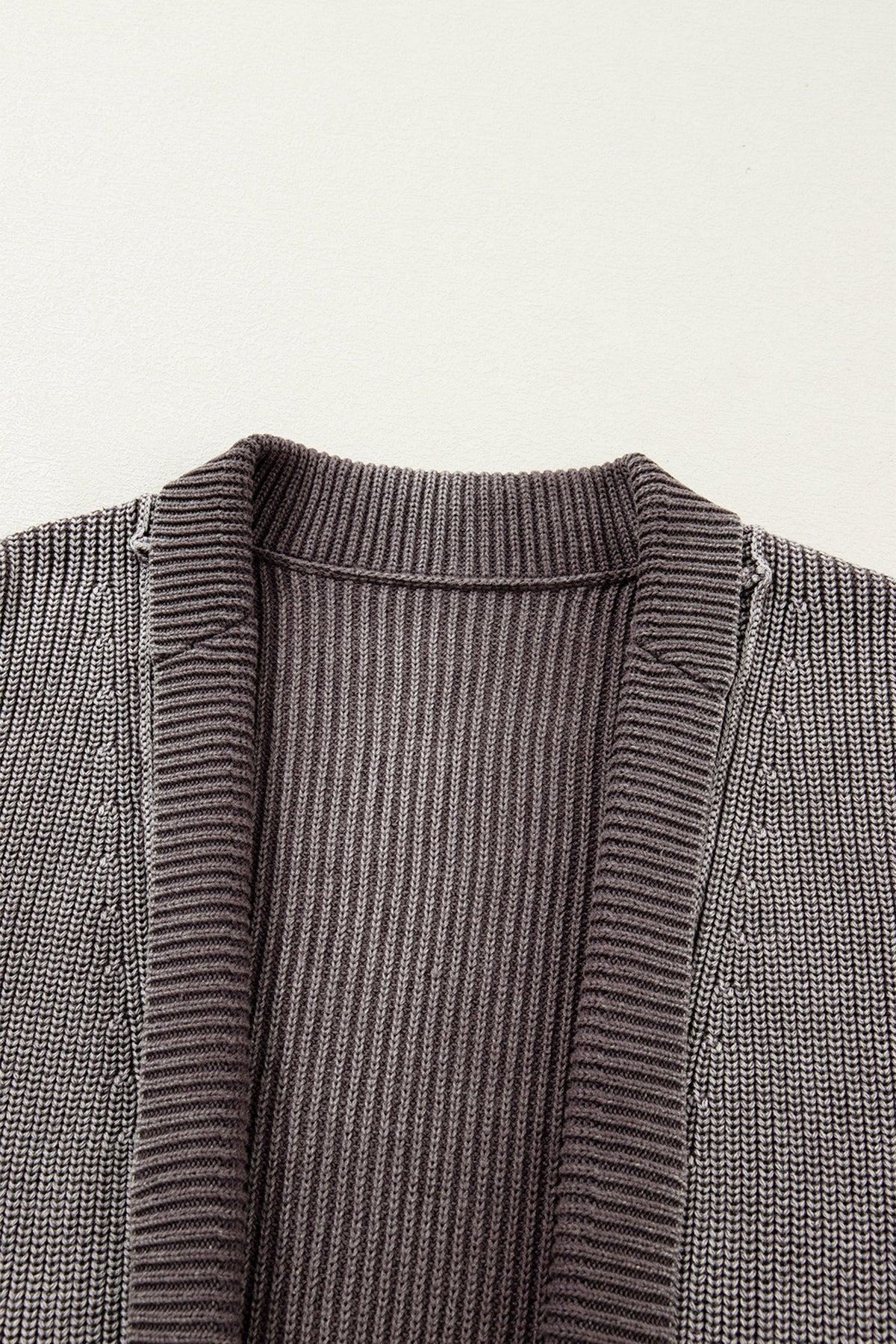 Threaded Pear Sunny Patchwork Knit Open Sweater