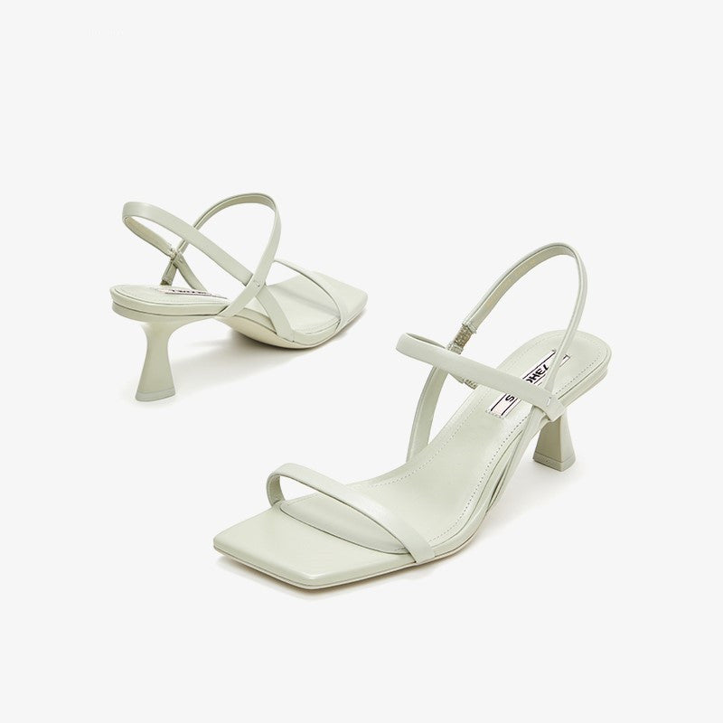 Women’s Elegant Wine Glass High Heel Sandals | Trendy Flared Heel Summer Slides | Sophisticated Square Toe Evening Sandals | High-Sense Luxury Party Heels | 2026 Modern Occasion Footwear