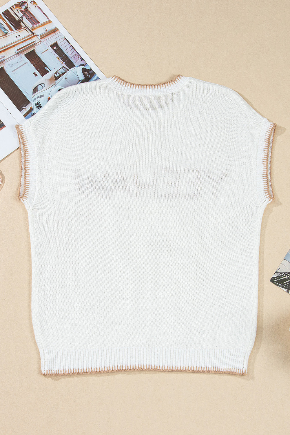 Threaded Pear YEEHAW Stitch Edge Crew Neck Sweater Top