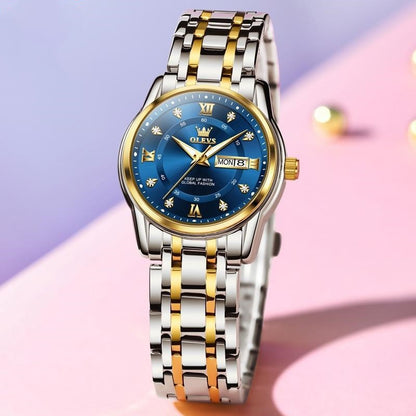 Women’s Roman Scale Fashion Watch | Waterproof Calendar Quartz Wristwatch | High-Sense Executive Ladies Timepiece | Trendy Minimalist Roman Numeral Watch | 2026 High-Fashion Luxury Waterproof Watch
