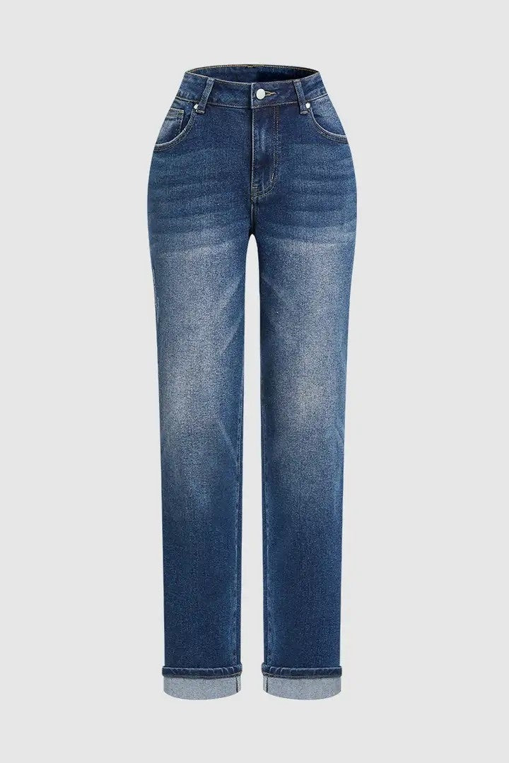 Women’s Premium Jeans T216 | High-Sense Light Blue Slim-Straight Denim | Elegant High-Waisted Women's Trousers | Trendy Sculpted Fit Casual Jeans | 2026 Modern Fashion Denim Collection