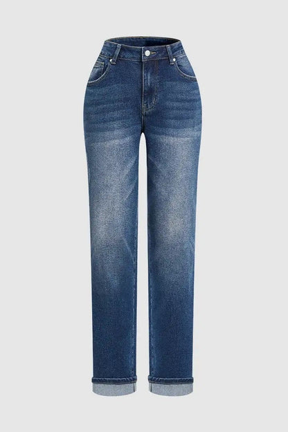 Women’s Premium Jeans T216 | High-Sense Light Blue Slim-Straight Denim | Elegant High-Waisted Women's Trousers | Trendy Sculpted Fit Casual Jeans | 2026 Modern Fashion Denim Collection