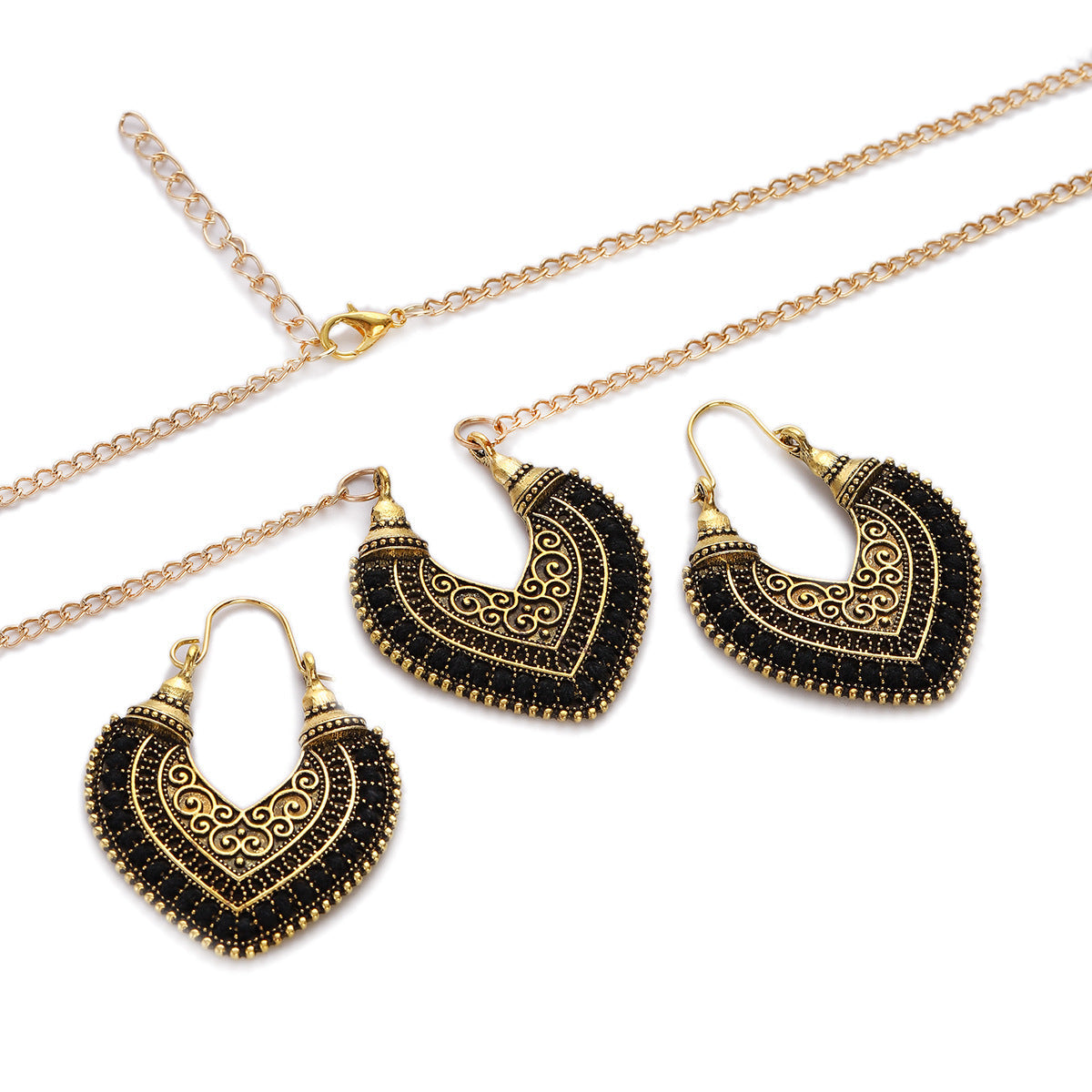 Colored Rope Winding Jewelry Set | Artistic Woven Necklace & Earrings Two-Piece Set | Vibrant Boho-Chic Statement Accessories | Handmade Style Geometric Rope Jewelry