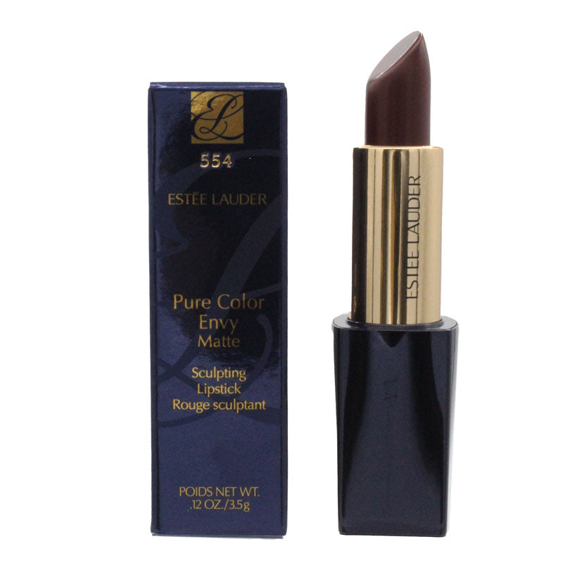 Estee Lauder Pure Colour Envy Matte Brown Lipstick 554 Deep Secret