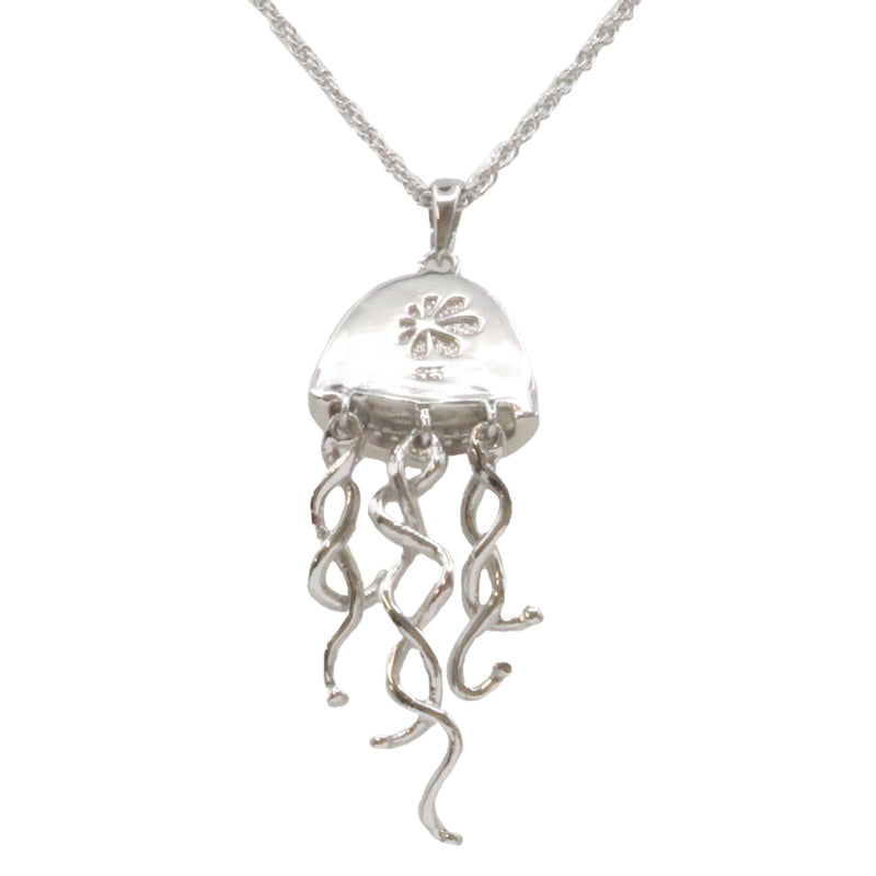 Jellyfish Larimar Stone Sterling Silver Necklace By Marahlago