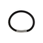 Mens Black Leather Bracelet TR670 By Dukes