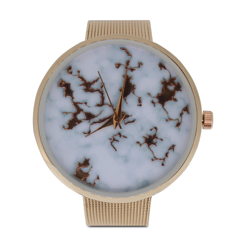 Jessica Carlyle Rose Gold Mesh Watch And Bracelet Set "Follow Your Stars" 6874