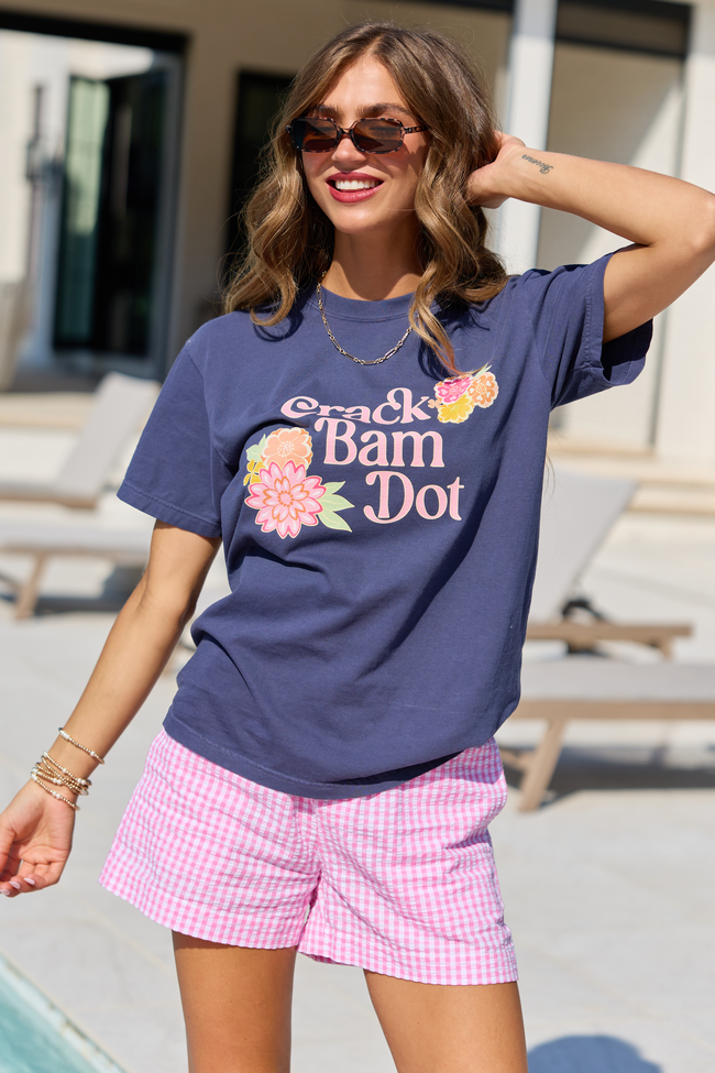 Crack Dot Bam Navy Graphic Tee