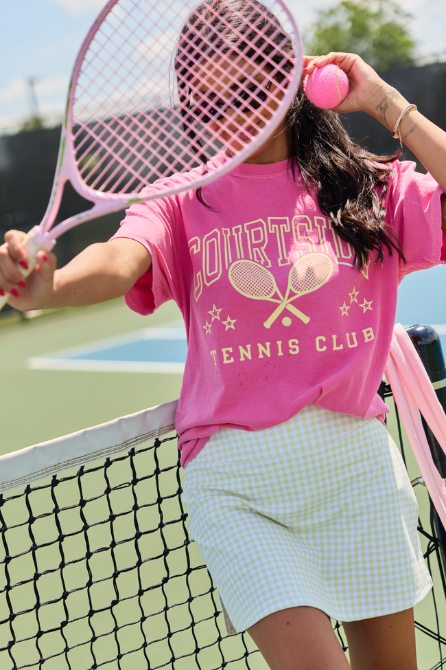 Courtside Tennis Club Pink Graphic Tee