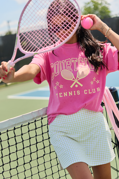 Courtside Tennis Club Pink Graphic Tee