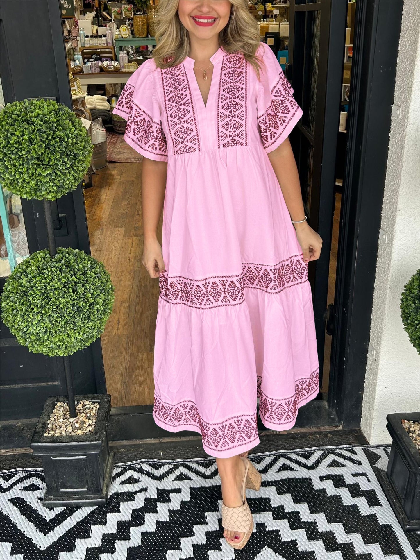 ✨Women's V-Neck Boho Maxi Dress (Buy 2 Free Shipping)