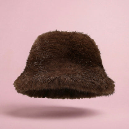 Anna-Kaci Women's Plush Furry Bucket Hat with Soft Cozy Lining