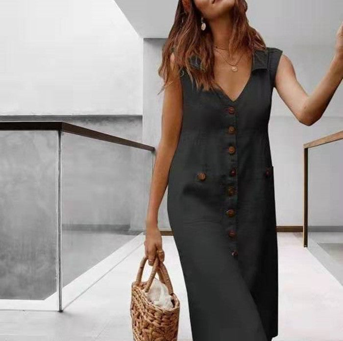 Single-Breasted Tailored Executive Dress | High-Sense Professional Button-Down Midi | Trendy Minimalist Sleek Workwear Dress | Luxury-Label Statuesque Radiant Apparel | 2026 High-Fashion Emerald-Luxe Essential