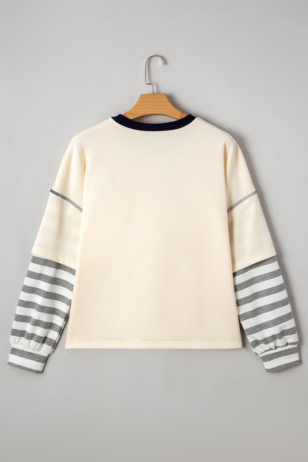 Threaded Pear Ashley Striped Long Sleeve Two-in-one Top