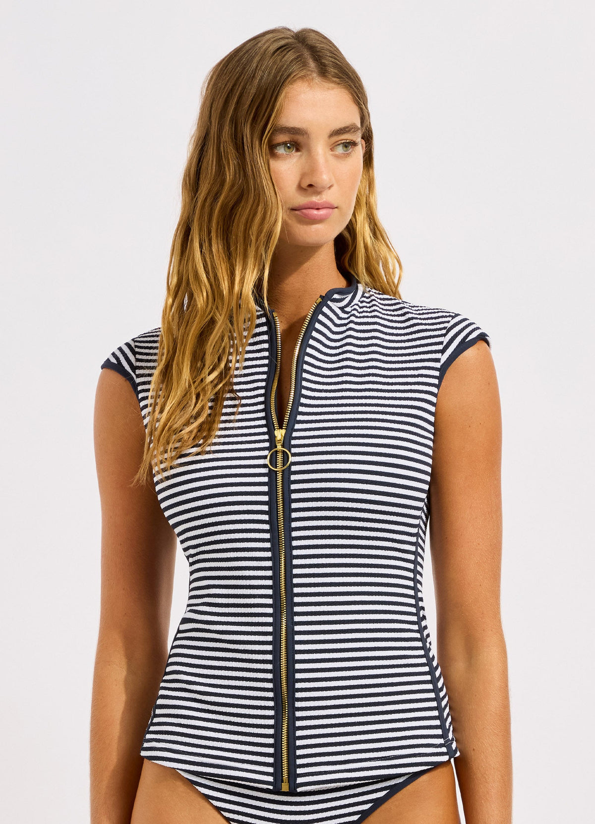 Clubhouse Cap Sleeve Sunvest Bikini Top