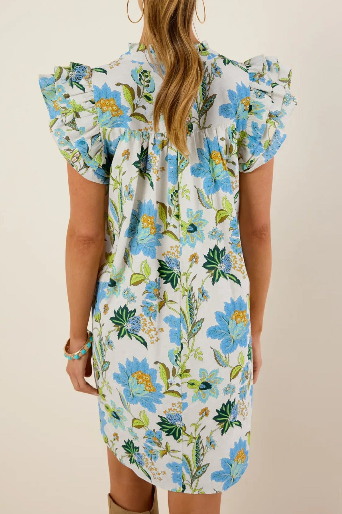 Threaded Pear Giuliana Sleeve Shift Mini Dress