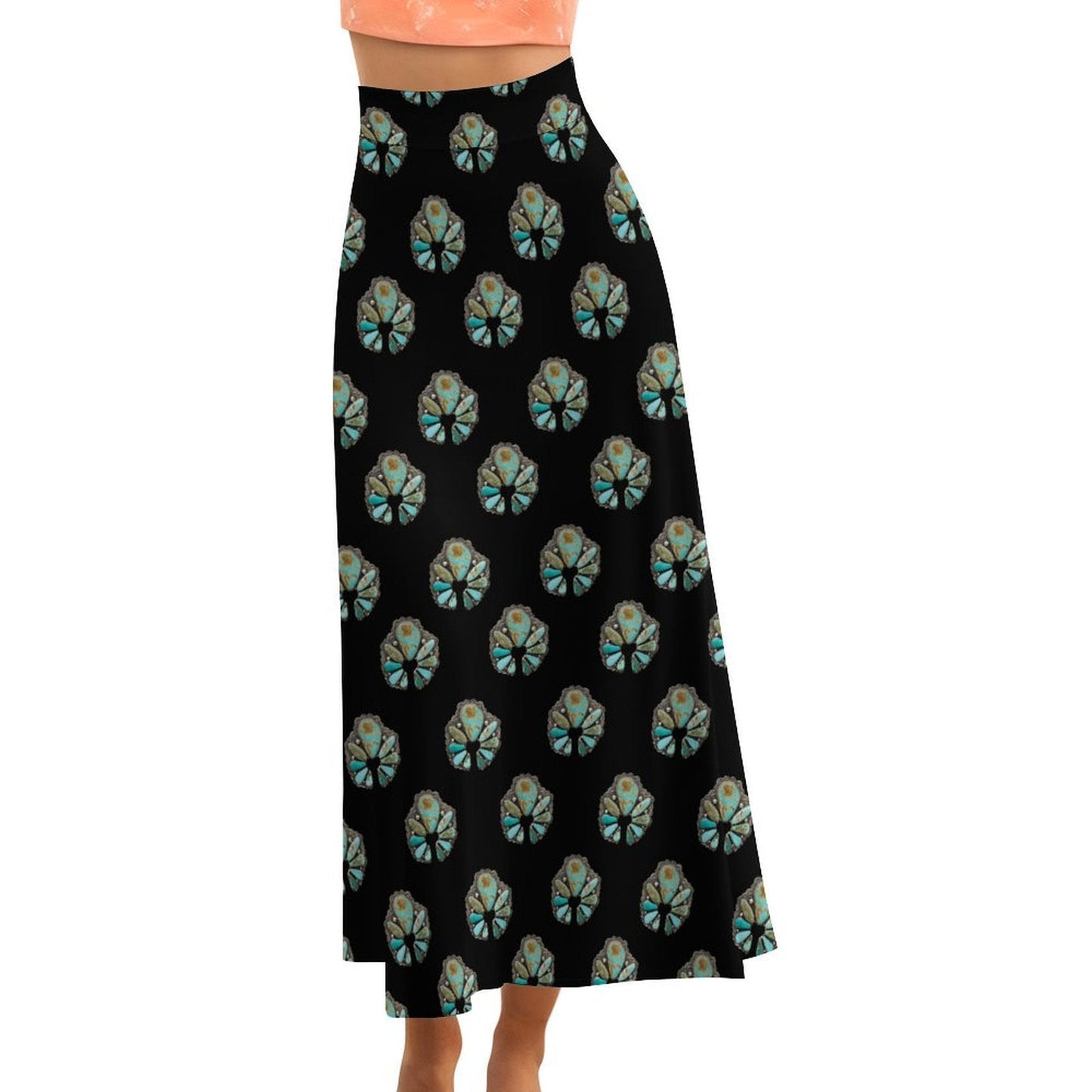 Baha Ranch Turquoise Naja Maxi Skirt