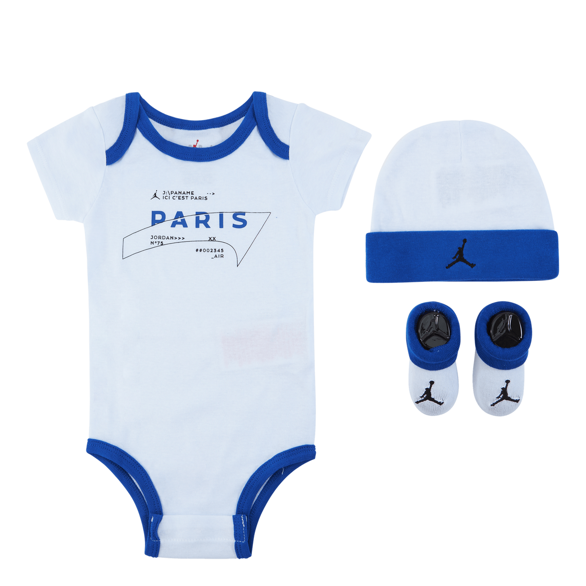 Air Jordan Baby Bodysuit, Hat And Booties 3-Pc Box Set 'Paris' Hats