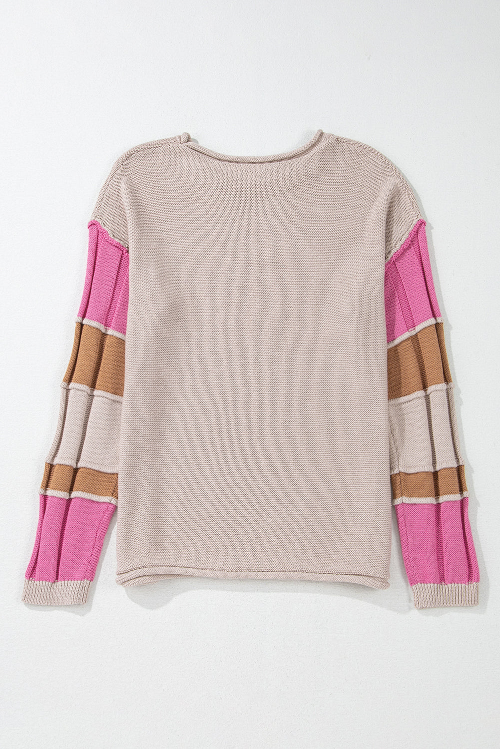 Threaded Pear Ava Colorblock Exposed Seam Sweater