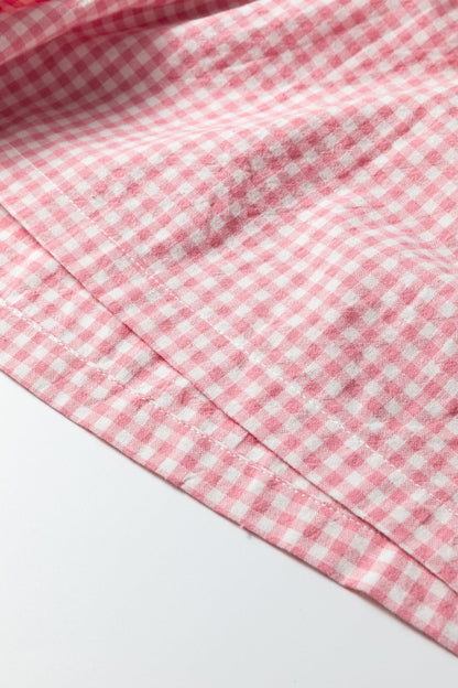 Daphne Trim Plaid Print PLUS Shorts