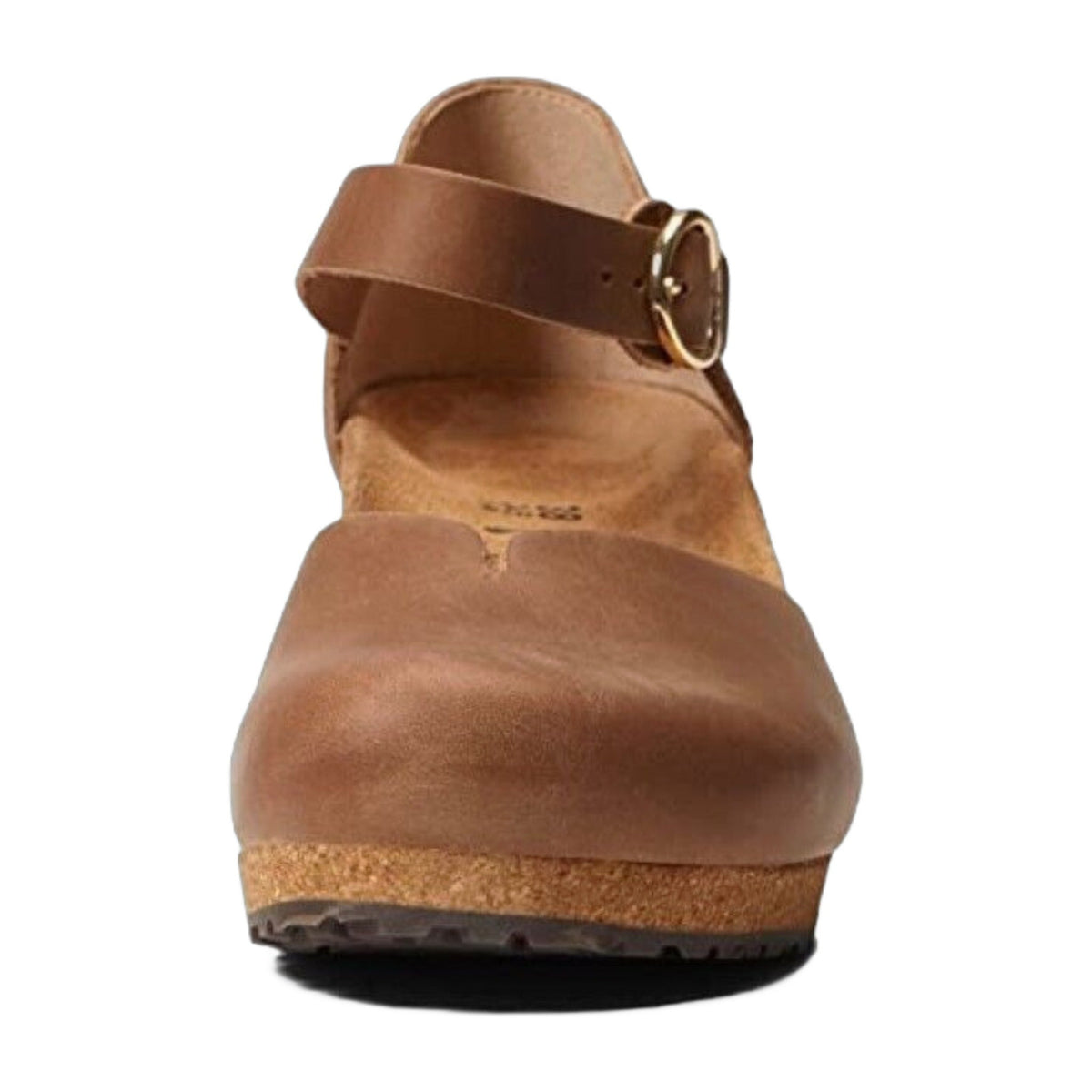 Birkenstock Unisex Sibyl Ring Buckle Natural Leather Cognac