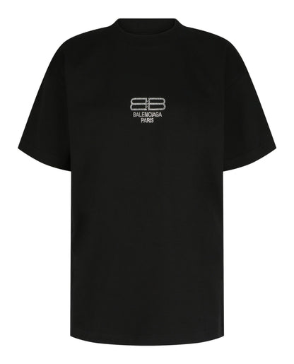 Balenciaga BB Paris Rhinestone T-Shirt
