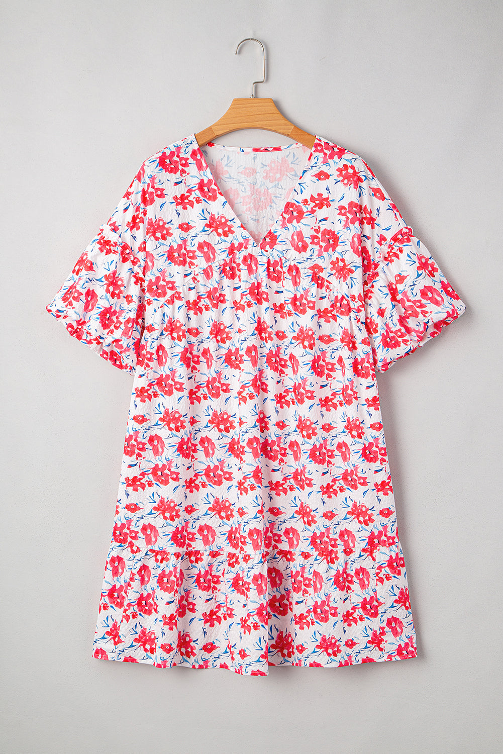 Threaded Pear Zariah Ruffled Half Sleeve PLUS Dress