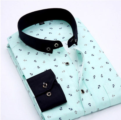 Men's Premium Floral Print Dress Shirt | Slim Fit Long Sleeve Flower Patterned Shirt | Stylish Hawaiian Vibe Casual Shirt for Men