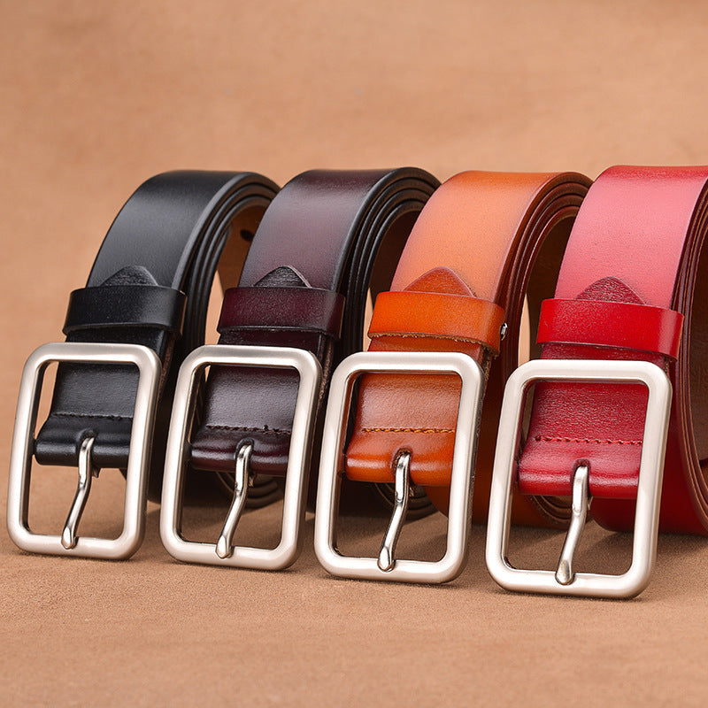 Premium Men’s Leather Belt with Classic Alloy Buckle | Genuine Style Formal & Casual Leather Belt | Durable Waist Strap for Men | Timeless Designer-Style Executive Belt
