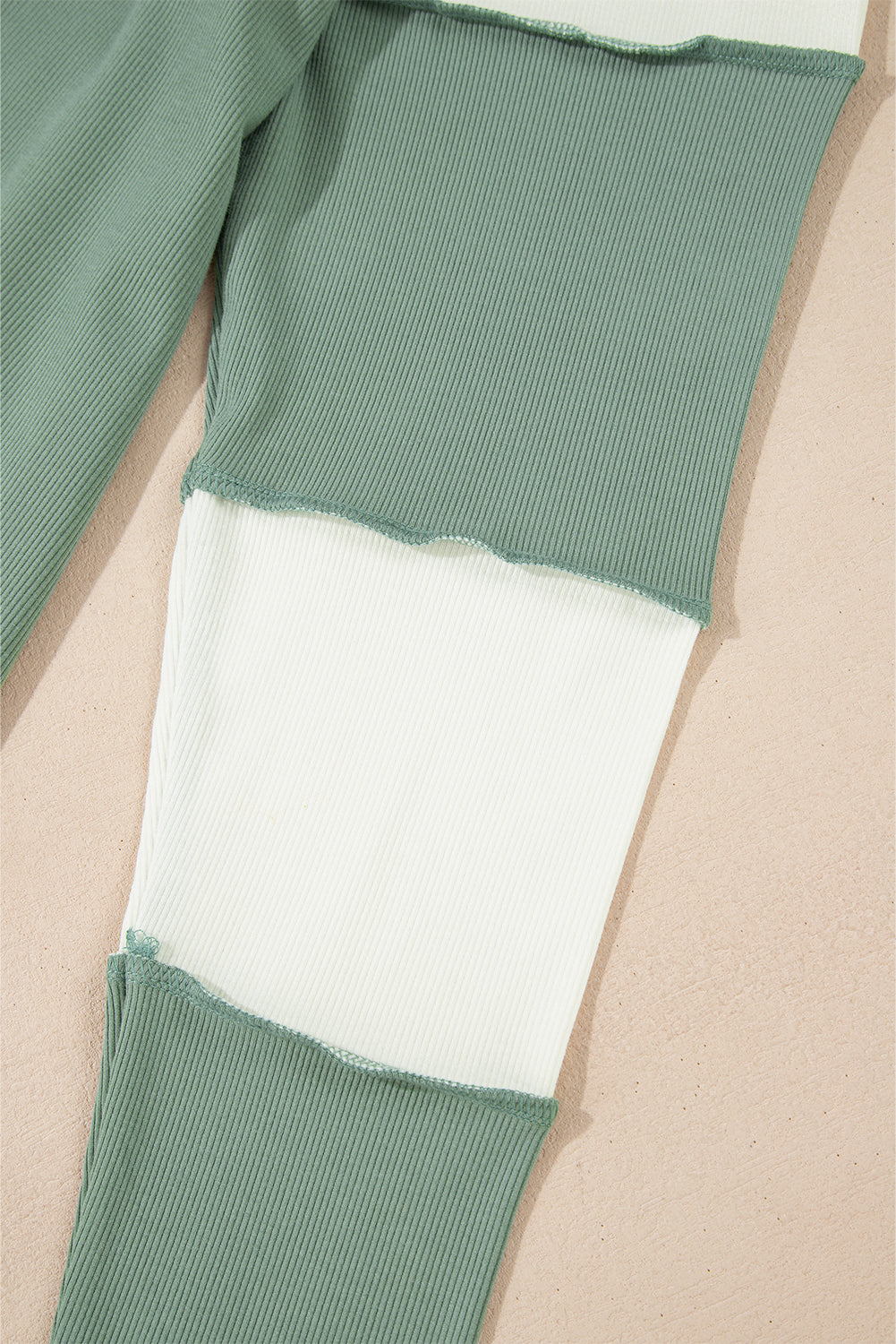 Threaded Pear Faye Colorblock Patchwork Raglan Long Sleeve Top