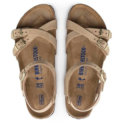 Birkenstock Unisex Kumba Natural Leather Soft Foodbed Sandcastle