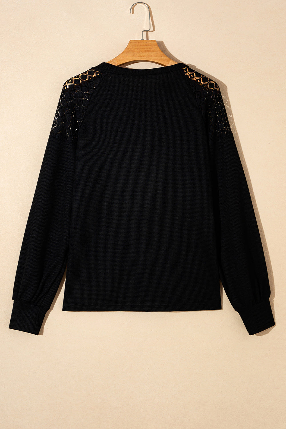 Threaded Pear Ava Sleeve Textured Pullover Long Sleeve Top