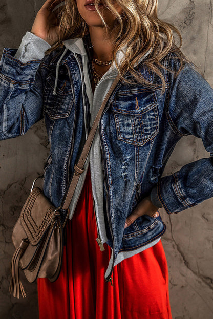 Threaded Pear Mia Hooded Zip Up Jacket
