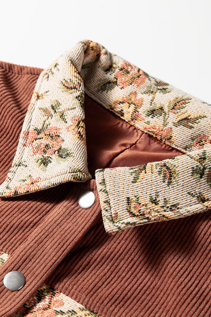 Threaded Pear Evelyn Retro Floral Patchwork Shirt