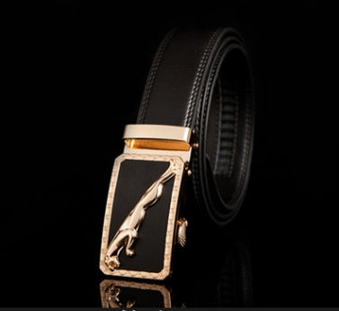 Men’s Factory Direct Automatic Leather Belt | Premium Wholesale Business Ratchet Belt | Luxury Genuine Leather Men's Belt | Sleek Professional No-Hole Automatic Waistband