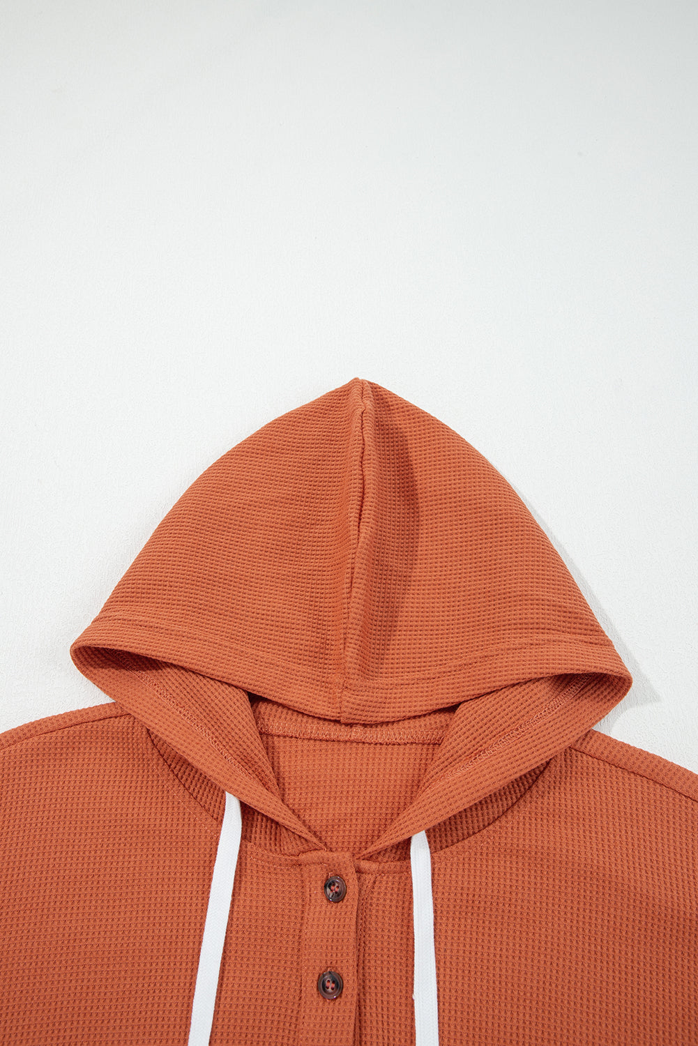 Threaded Pear Taytum Patchwork Drawstring Hooded Long Sleeve Top