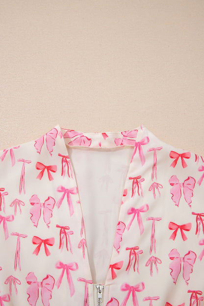 Threaded Pear Alianna Sleeveless Bow Mini Dress
