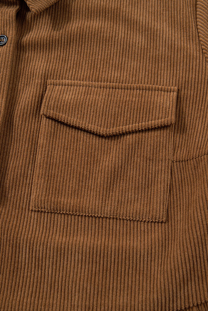 Threaded Pear Galilea Corduroy Full Collared PLUS Shirt