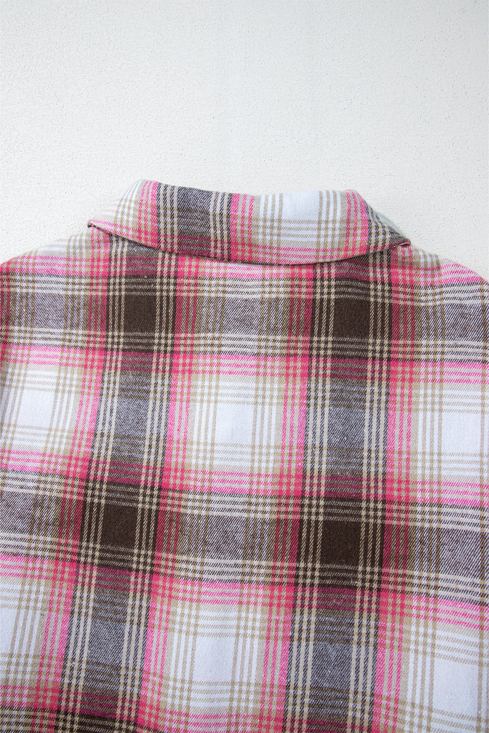 Threaded Pear Harper Plaid Flap Up Shacket