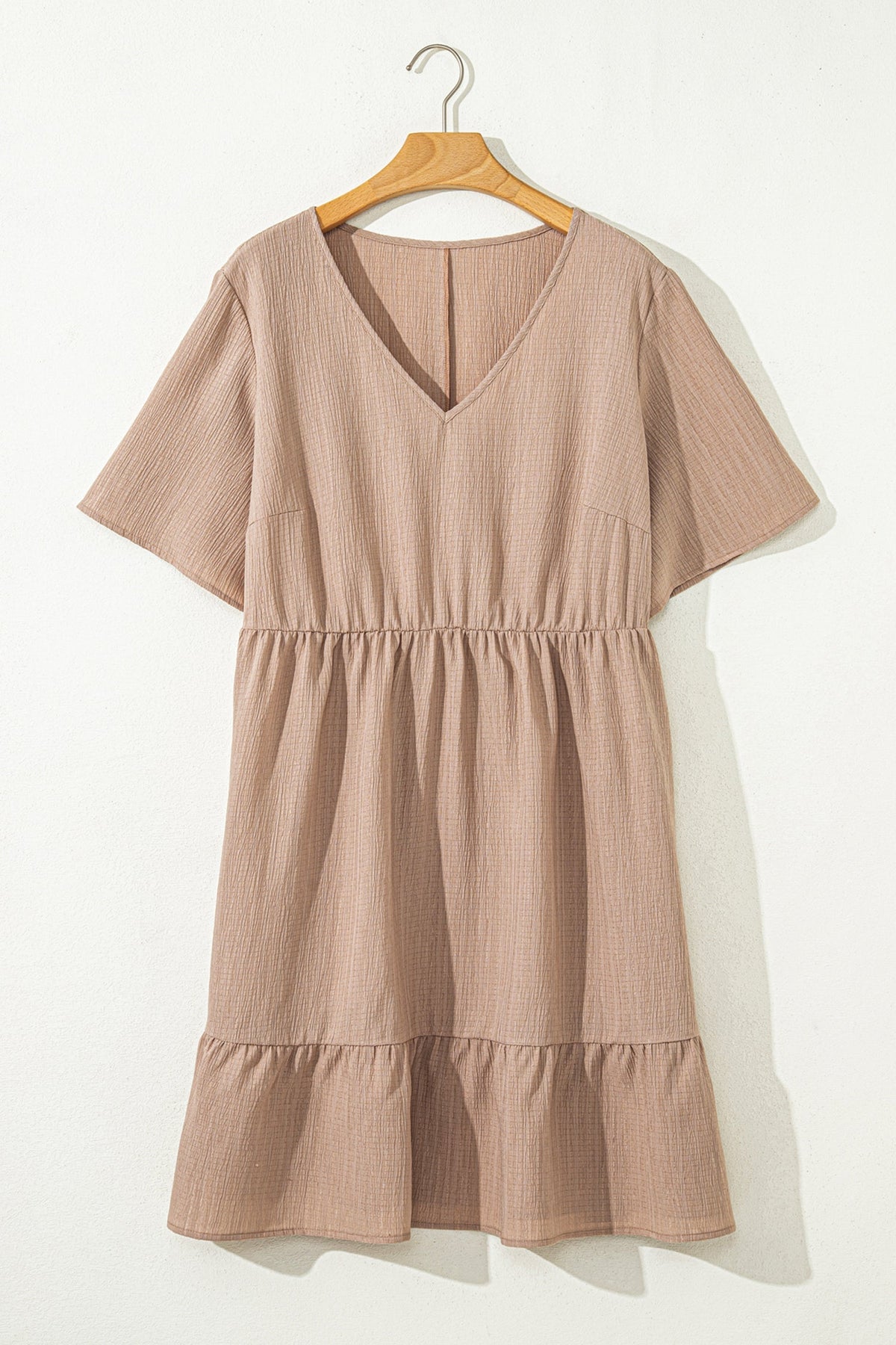 Threaded Pear Kaylee Ruffled Short Sleeve PLUS Dress