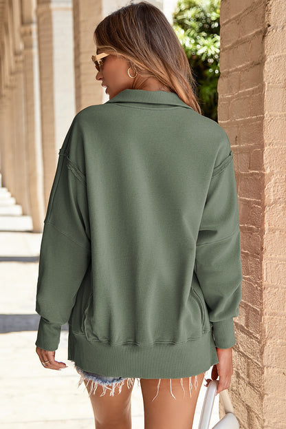 Threaded Pear Luminy Baggy Sweatshirt with Slits
