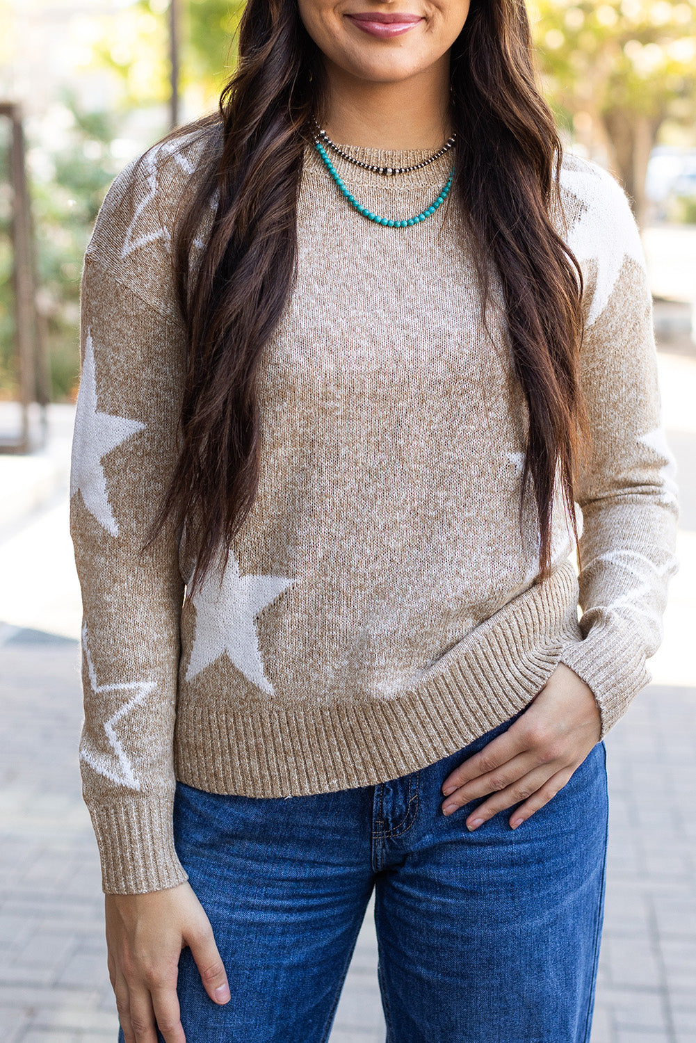 Threaded Pear Alani Star Pattern Sweater
