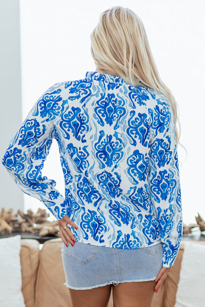 Threaded Pear Serena Front Puff Sleeve Shirt