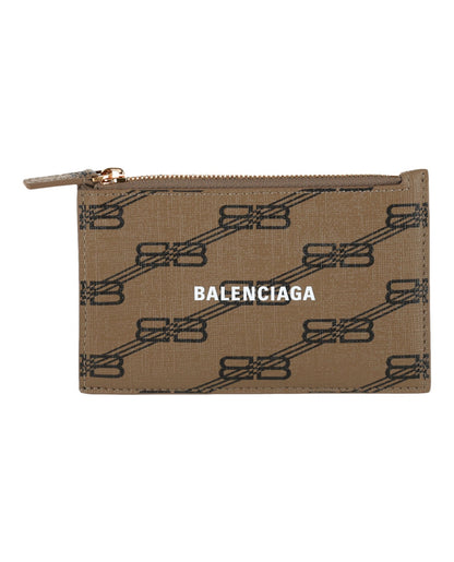 Balenciaga BB Monogram Coated Canvas Card Holder