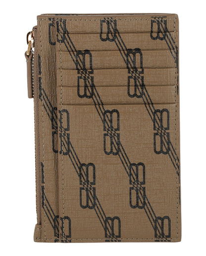 Balenciaga BB Monogram Coated Canvas Card Holder