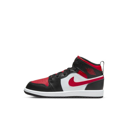 Air Jordan Preschool Retro 1 Mid Ps 'Fire Red' Sneakers