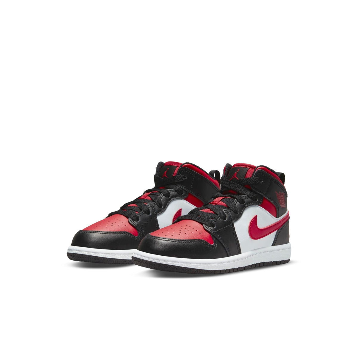 Air Jordan Preschool Retro 1 Mid Ps 'Fire Red' Sneakers