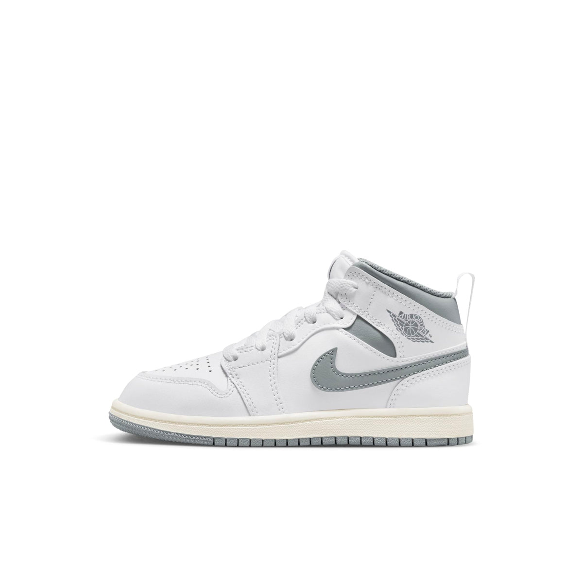 Air Jordan Preschool Retro 1 Mid Ps 'Neutral Grey' Sneakers