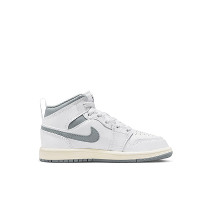 Air Jordan Preschool Retro 1 Mid Ps 'Neutral Grey' Sneakers