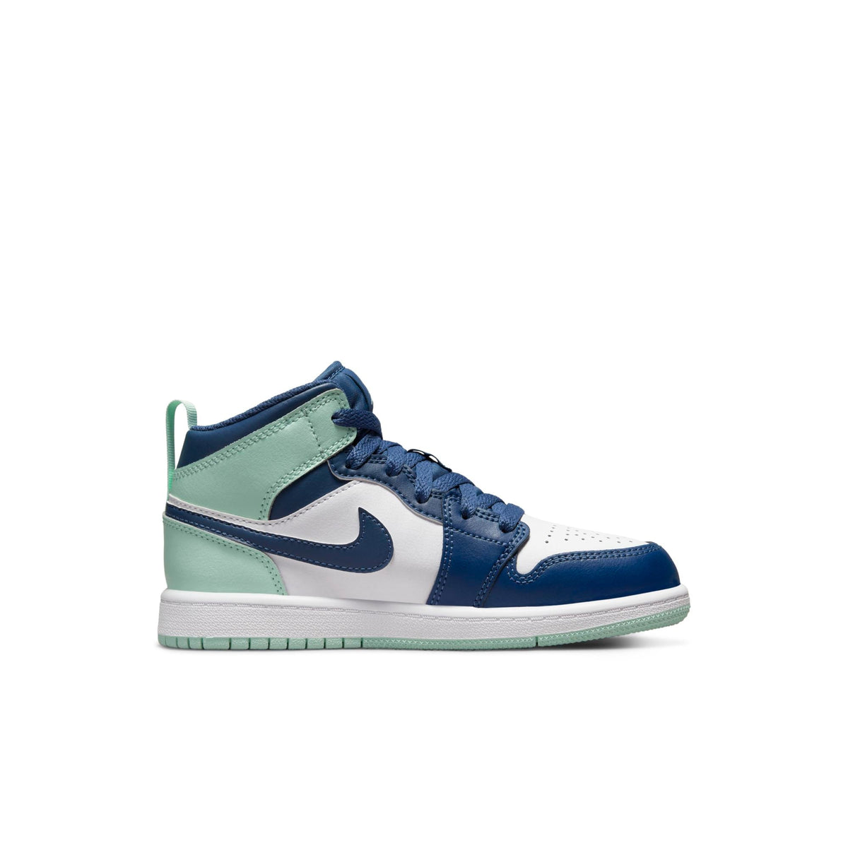 Air Jordan Preschool Retro 1 Mid 'Mystic Navy Mint Foam' Ps Sneakers